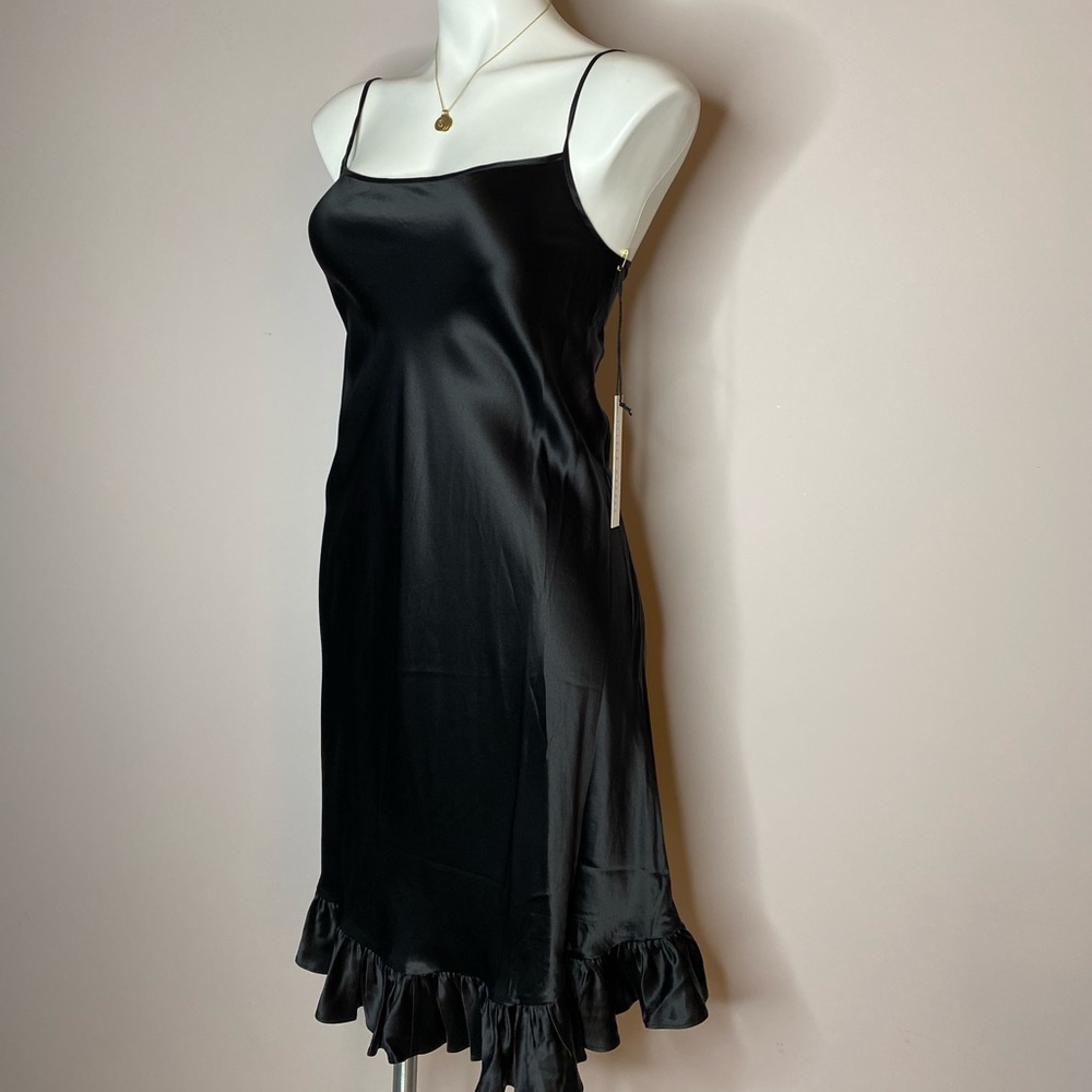 *Brand New* Satin Dress with Ruffle Trim